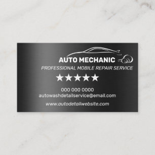 Auto Mechanic Automotive Reparatie Service Metaal Visitekaartje