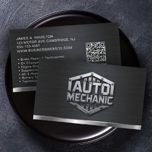 Auto Mechanic Automotive Reparatie Service QR Code Visitekaartje
