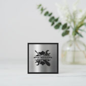 Auto Mechanic Automotive Reparatie Service Tool Vierkante Visitekaartje (Staand voorkant)