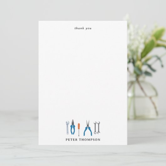 Auto Mechanic Automotive Tools Bedankkaart (Staand voorkant)