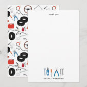 Auto Mechanic Automotive Tools Bedankkaart (Voorkant / Achterkant)