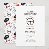 Auto Mechanic Automotive Tools Boy Kids Verjaardag Kaart (Voorkant / Achterkant)