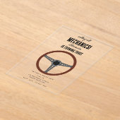 Auto Mechanic Automotive Tools Boy Verjaardagsfees Acryl Uitnodigingen (Laagn)