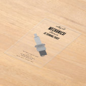 Auto Mechanic Automotive Tools Boy Verjaardagsfees Acryl Uitnodigingen (Laagn)