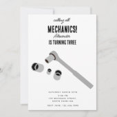 Auto Mechanic Automotive Tools Boy Verjaardagsfees Kaart (Voorkant)