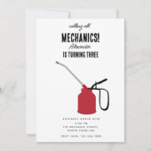 Auto Mechanic Automotive Tools Boy Verjaardagsfees Kaart (Voorkant)