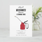 Auto Mechanic Automotive Tools Boy Verjaardagsfees Kaart (Staand voorkant)
