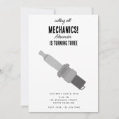 Auto Mechanic Automotive Tools Boy Verjaardagsfees Kaart (Voorkant)