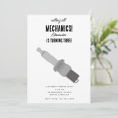 Auto Mechanic Automotive Tools Boy Verjaardagsfees Kaart (Staand voorkant)
