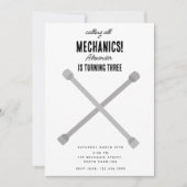 Auto Mechanic Automotive Tools Boy Verjaardagsfees Kaart (Voorkant)
