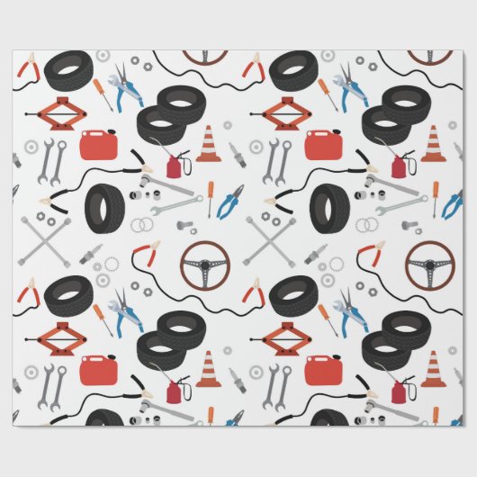 Auto Mechanic Automotive Tools Cadeaupapier (Vlak)