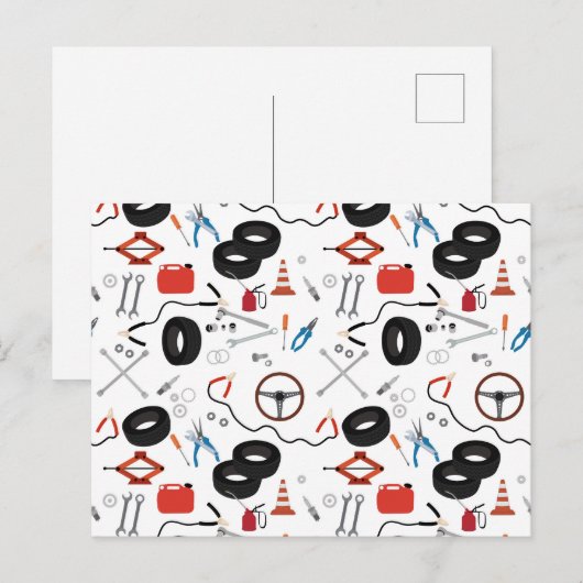 Auto Mechanic Automotive Tools Feestdagenkaart (Voorkant / Achterkant)