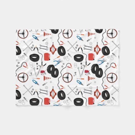 Auto Mechanic Automotive Tools Fleece Deken (Voorkant (Horizontaal))