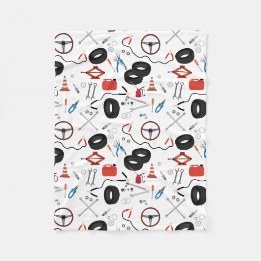 Auto Mechanic Automotive Tools Fleece Deken (Voorkant)