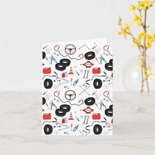 Auto Mechanic Automotive Tools Kaart (Gele Bloem)