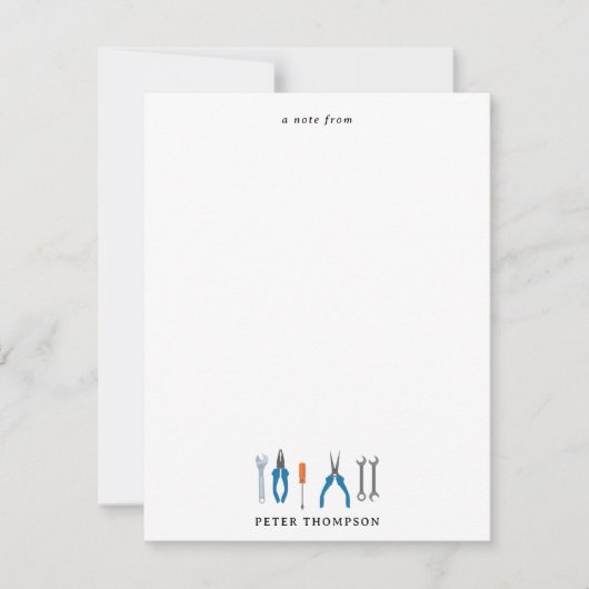 Auto Mechanic Automotive Tools Notitiekaartje (Voorkant)