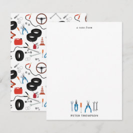 Auto Mechanic Automotive Tools Notitiekaartje