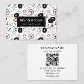 Auto Mechanic Automotive Tools QR-code Visitekaartje (Voorkant / Achterkant)