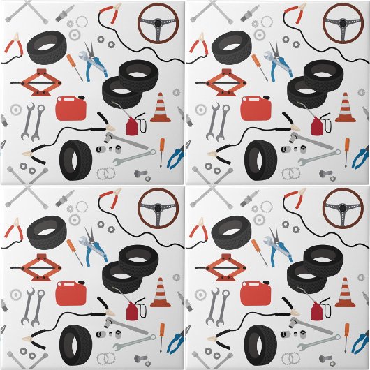 Auto Mechanic Automotive Tools Thema Tegeltje