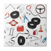 Auto Mechanic Automotive Tools Thema Tegeltje (Voorkant)