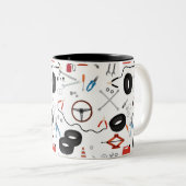 Auto Mechanic Automotive Tools Tweekleurige Koffiemok (Voorkant rechts)