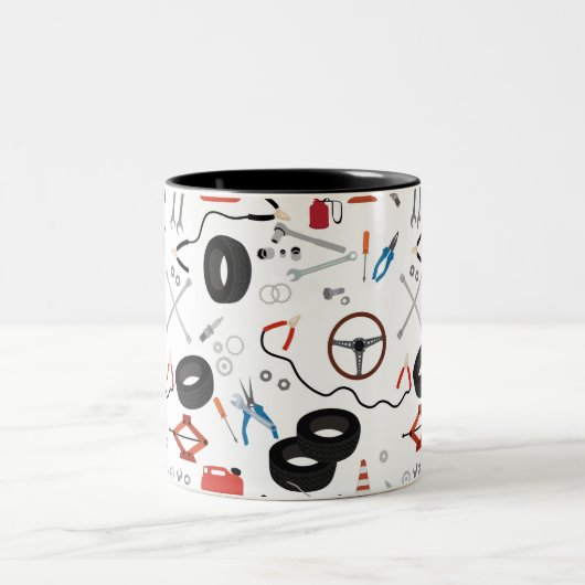 Auto Mechanic Automotive Tools Tweekleurige Koffiemok (Center)