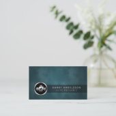 Auto Mechanic Car Engine Icon Business Card Visitekaartje (Staand voorkant)