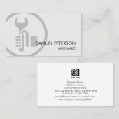 Auto Mechanic Car Wrench Icon Visitekaartje (Voorkant / Achterkant)