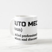 Auto Mechanic Coffee Mok - Grappige taakdefinitie (Voorkant links)