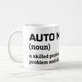 Auto Mechanic Coffee Mok - Grappige taakdefinitie (Links)