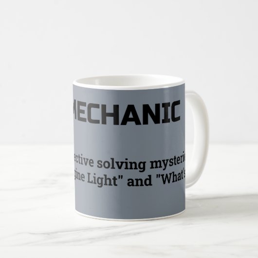 Auto Mechanic Definition Coffee Mok (Voorkant rechts)