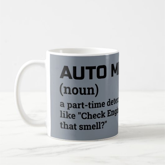 Auto Mechanic Definition Coffee Mok (Links)
