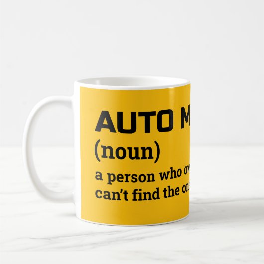 Auto Mechanic Definition – Funny Coffee Mok (Links)