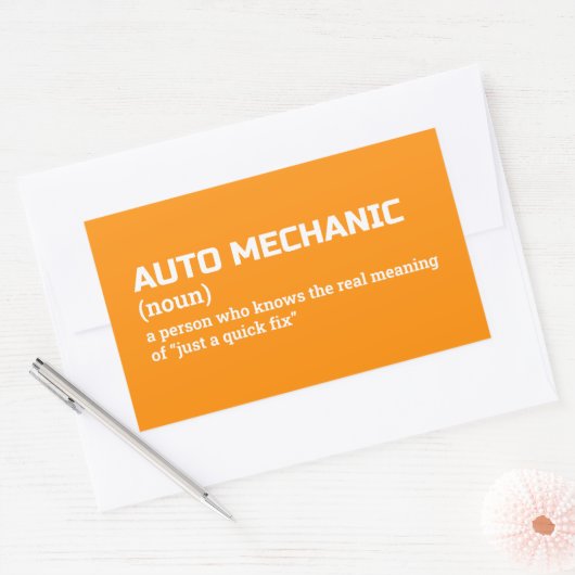 Auto Mechanic Definition Toolbox Sticker (Envelop)