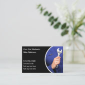 Auto Mechanic Eenvoudige Visitekaartjes (Staand voorkant)