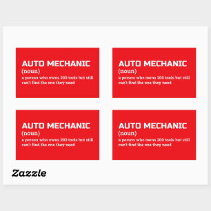 Auto Mechanic Gag Definition Sticker