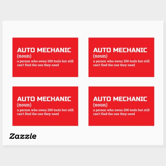 Auto Mechanic Gag Definition Sticker (Vel)