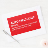 Auto Mechanic Gag Definition Sticker (Envelop)