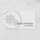 Auto Mechanic Gear Cogs Icon Visitekaartje (Voorkant)