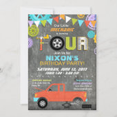 Auto Mechanic Gears Gereedschap Krijtbord Verjaard Kaart (Voorkant)