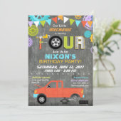 Auto Mechanic Gears Gereedschap Krijtbord Verjaard Kaart (Staand voorkant)