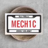 Auto Mechanic License Bord Visitekaartje