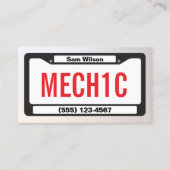 Auto Mechanic License Bord Visitekaartje (Voorkant)