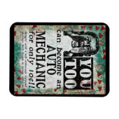 Auto Mechanic Magnet - Funny  Retro Magneet (Horizontaal)