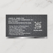 Auto Mechanic Repair Service Automotive QR Code Visitekaartje (Achterkant)