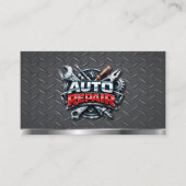 Auto Mechanic Repair Service Automotive QR Code Visitekaartje (Voorkant)