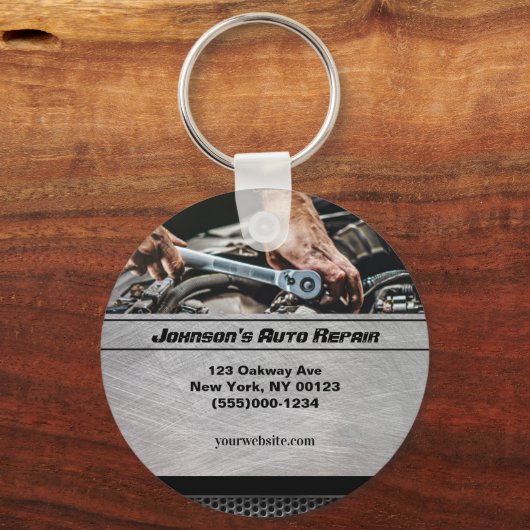 Auto Mechanic Repair Service Business Sleutelhanger (Voorkant)