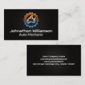 Auto Mechanic | Reparatie auto Logo Visitekaartje (Voorkant / Achterkant)