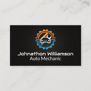Auto Mechanic   Reparatie auto Logo Visitekaartje