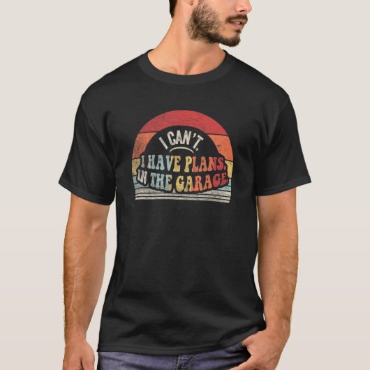Auto Mechanic Retro Ik kan niet dat ik plannen in T-shirt (Voorkant)
